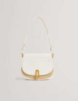 M&S Ted Baker Faux Leather Raffia Twist Lock Shoulder Bag- Buy online at McGrocer