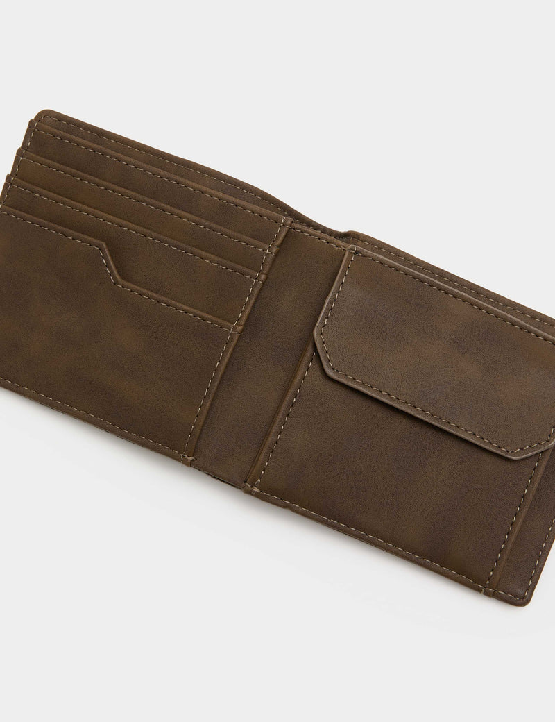M&S faux leather textured bi-fold wallet, imported from the UK