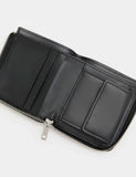 M&S faux leather textured bi-fold zip wallet, imported from the UK