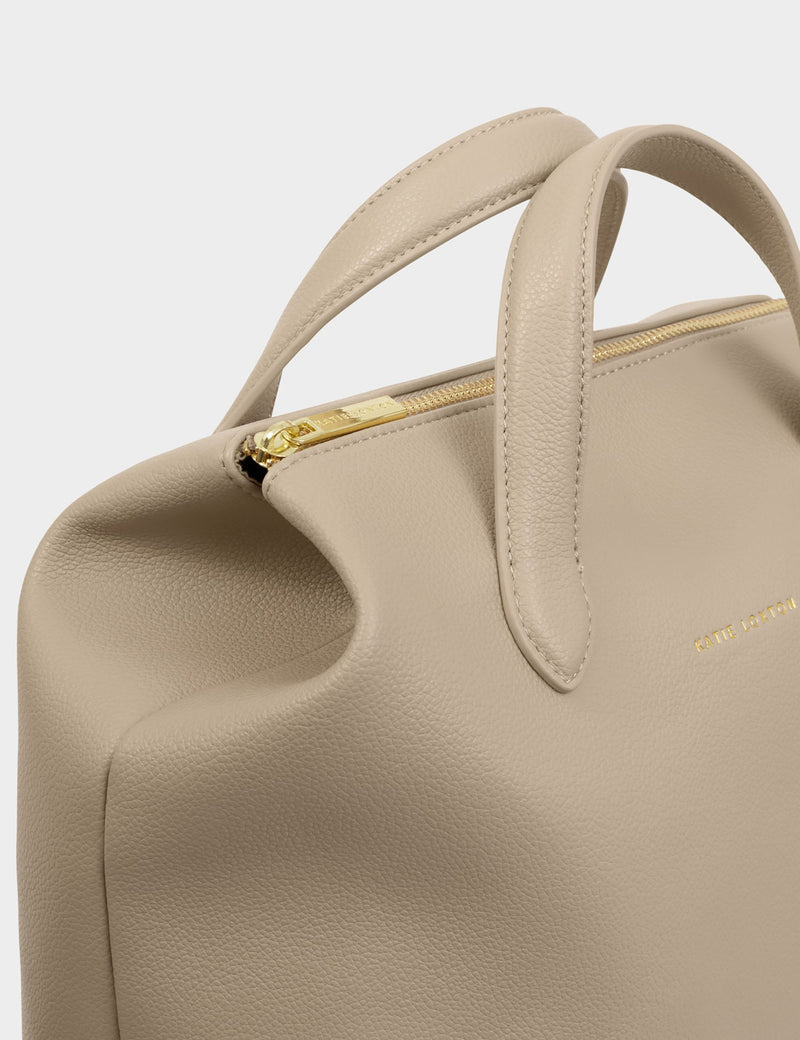 Faux Leather Top Handle Cabin Backpack