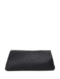 Dune London faux leather woven clutch bag, UK version