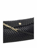 Dune London faux leather woven clutch bag, UK version
