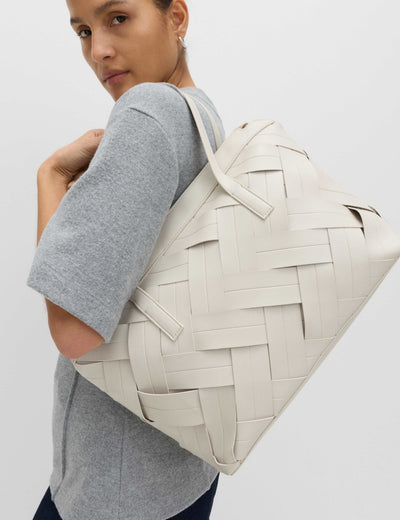 M&S Faux Leather Woven Shoulder Bag- Buy online at McGrocer