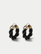 M&S Faux Leather and Chain Hoop Earrings- Buy online at McGrocer