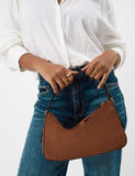 Accessorize faux suede grab bag with strap - British product