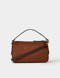 Accessorize faux suede grab bag with strap - British product