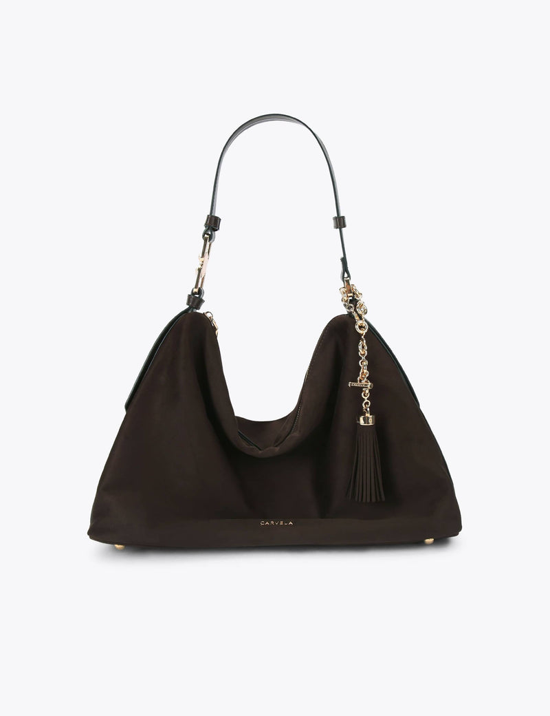 Carvela faux suede hobo shoulder bag British brand
