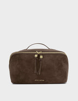 M&S Katie Loxton Faux Suede Large Flat Lay Toiletry Bag- Buy online at McGrocer