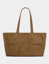 M&S Katie Loxton Faux Suede Woven Panel Tote Bag- Buy online at McGrocer