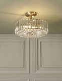 Laura Ashley Fernhurst crystal semi flush ceiling light 34cm, imported from the UK