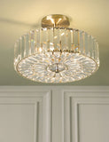Laura Ashley Fernhurst crystal semi flush ceiling light 34cm, imported from the UK