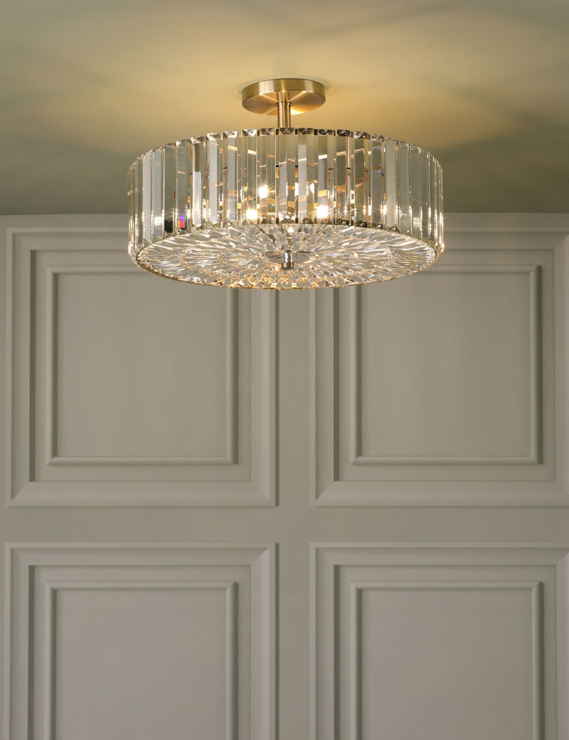 Laura Ashley Fernhurst semi flush ceiling light 45cm - British product