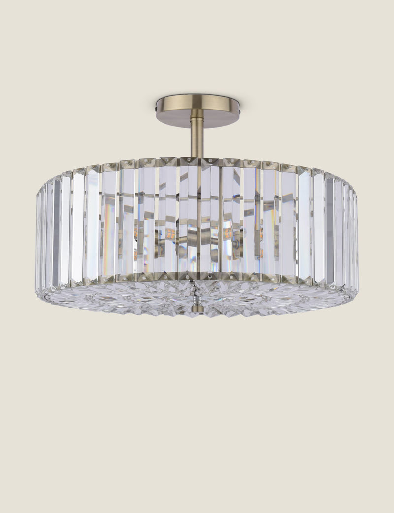 Laura Ashley Fernhurst semi flush ceiling light 45cm - British product