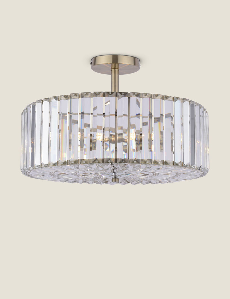 Laura Ashley Fernhurst semi flush ceiling light 45cm - British product