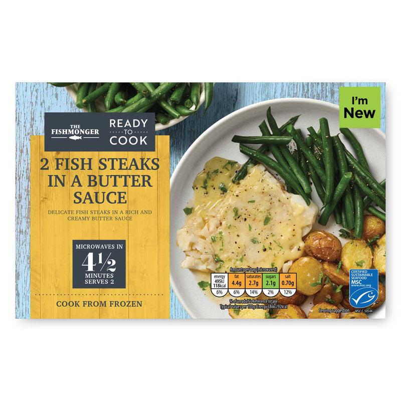 Fish steaks in butter sauce 2 pack (British brand)