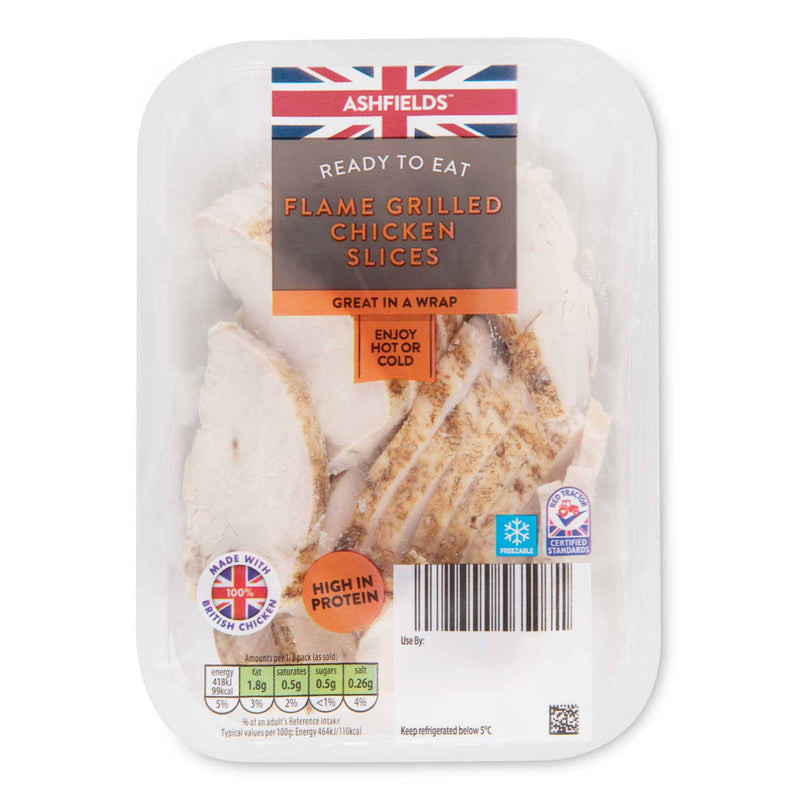 Flame grilled chicken slices 180g, imported from the UK
