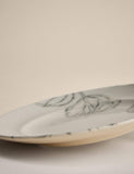 Floral crackle stoneware side plate - British product