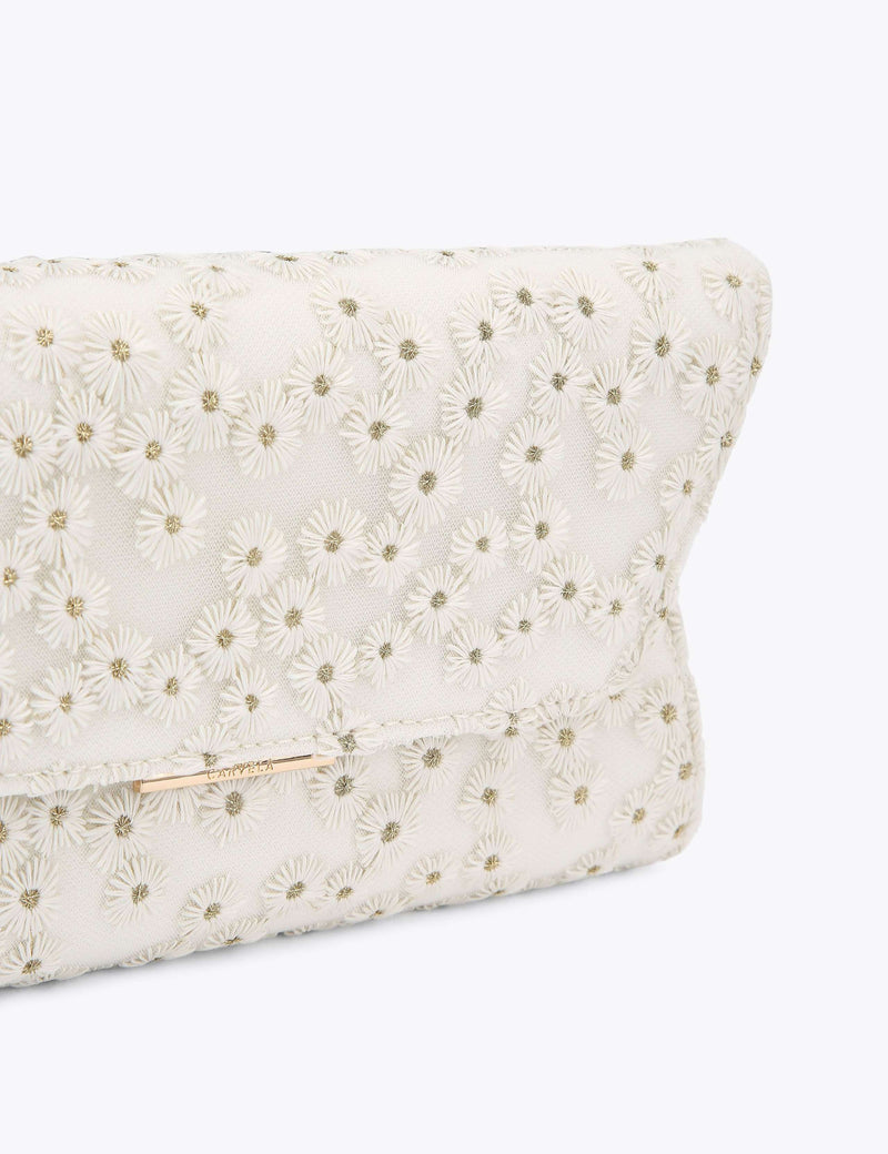 Carvela floral embroidered clutch bag, UK version