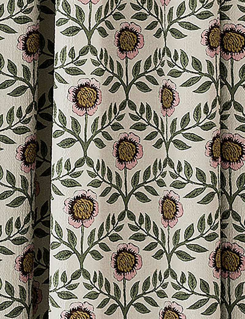 Joules floral foulard pencil pleat curtains - British product