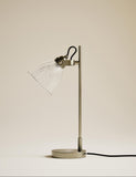 Florence lamp antique brass ribbed glass, imported from the UK