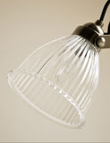 Florence lamp antique brass ribbed glass, imported from the UK