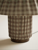 Gingham table lamp in classic check design, UK version