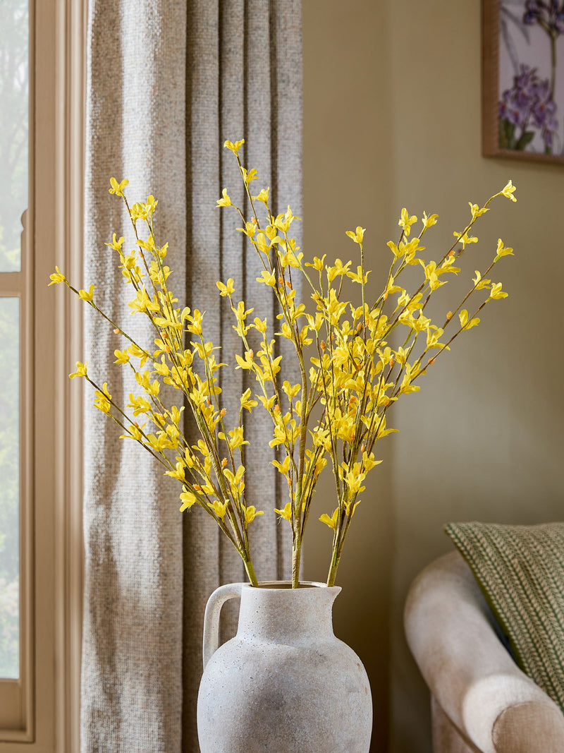 Yellow artificial forsythia stems set of 3, UK version