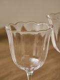 Clear scallop wine glasses set of 4, imported from the UK