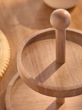 Wooden two tier serving stand 29cm - British product