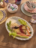 Stoneware platter braided rope 42cm oval, UK version