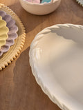 Stoneware platter braided rope 42cm oval, UK version