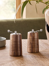 Next Natural Etched Wood Salt and Pepper Grinders - Set of 2- Buy online at McGrocer