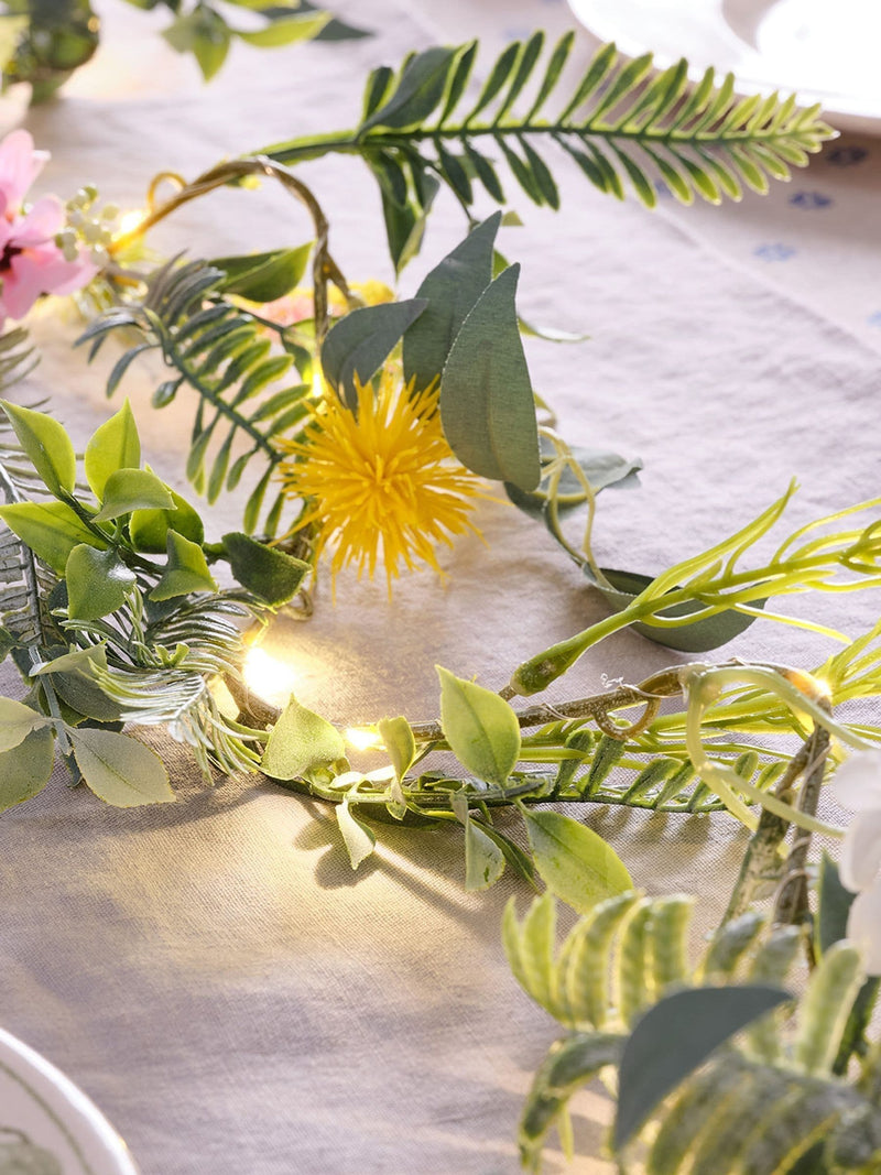 Lights4fun pre lit spring flower garland 1.5m, UK version
