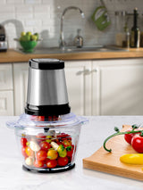 Next Daewoo White 500W Mini Chopper with 1L Glass Bowl- Buy online at McGrocer