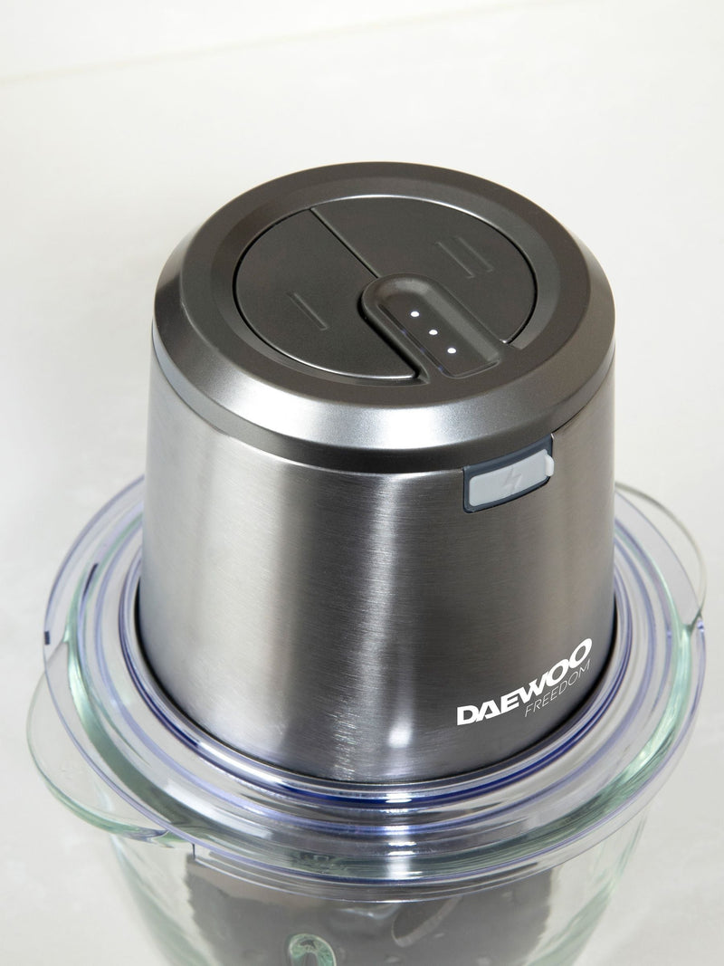 Cordless Stainless Steel Kitchen Chopper with Rechargeable Battery and Dual Blades