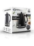 Daewoo Black Stirling 1.7L 3Kw Pyramid Kettle