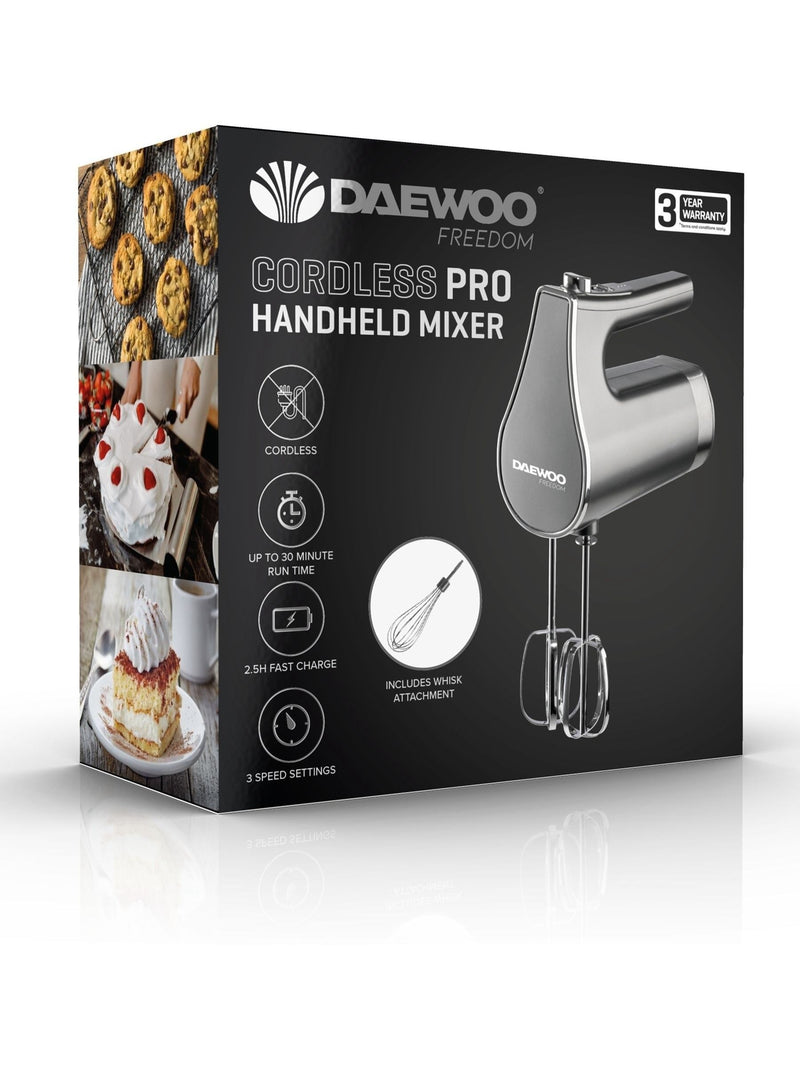 Daewoo Black Cordless Handheld Mixer - British product