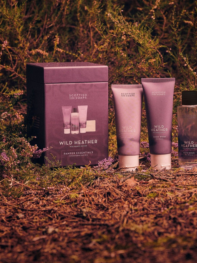 Scottish Fine Soaps Wild Heather bath and body set (British brand)
