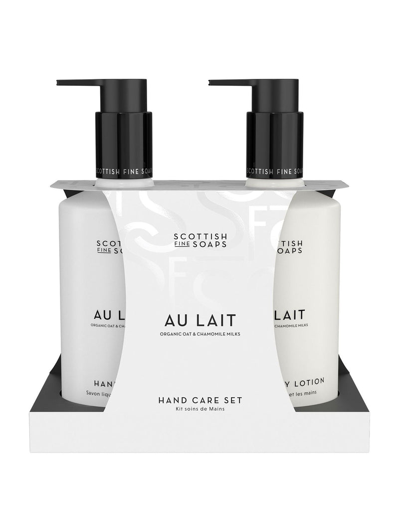 Scottish Fine Soaps Au Lait hand wash and lotion set (British brand)