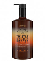 Next Scottish Fine Soaps All-In-One Wash Thistle Black Pepper Body Wash 500ml- Buy online at McGrocer