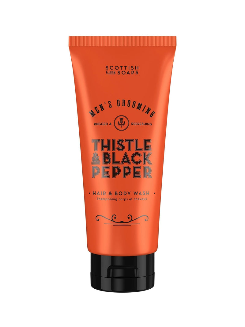 Scottish Fine Soaps Thistle Black Pepper Hair & Body Wash 200ml (British brand)