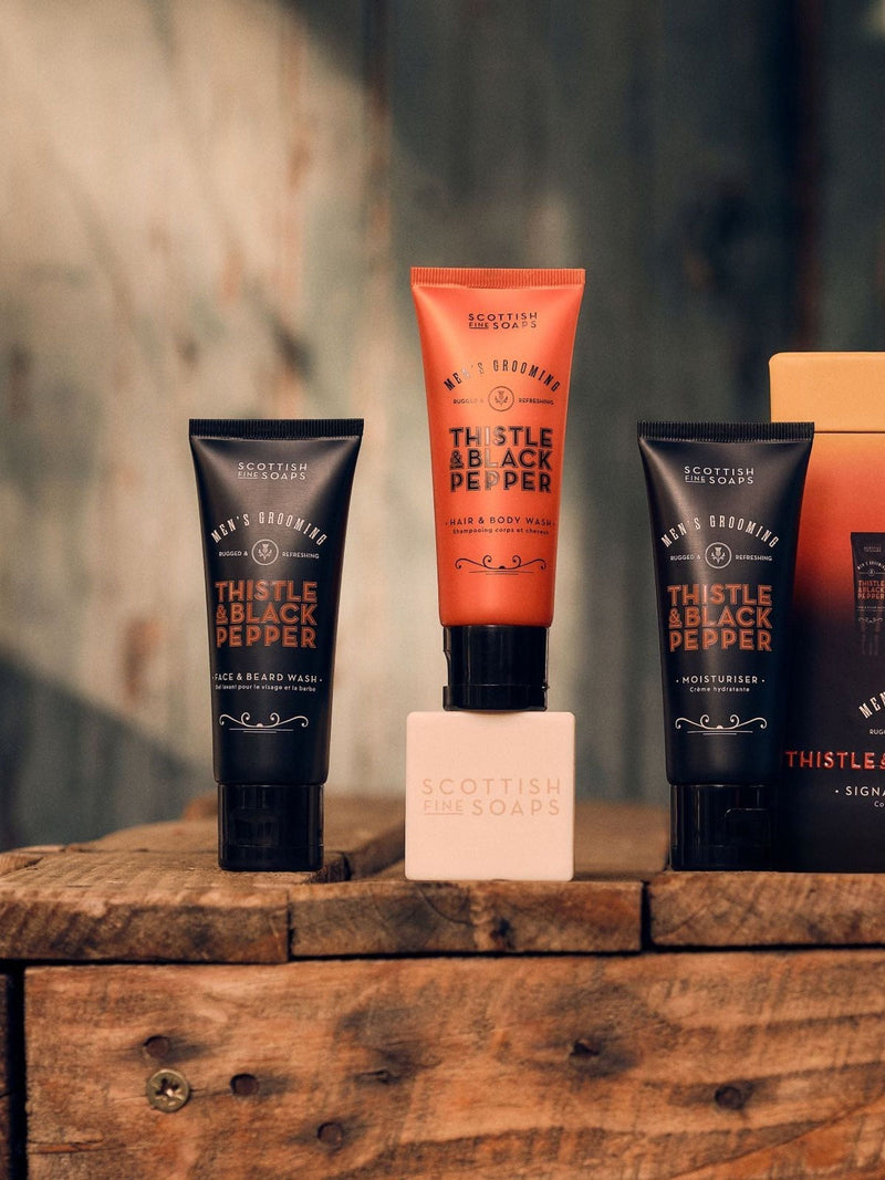 Scottish Fine Soaps Thistle & Black Pepper Signature Gift Set (British brand)