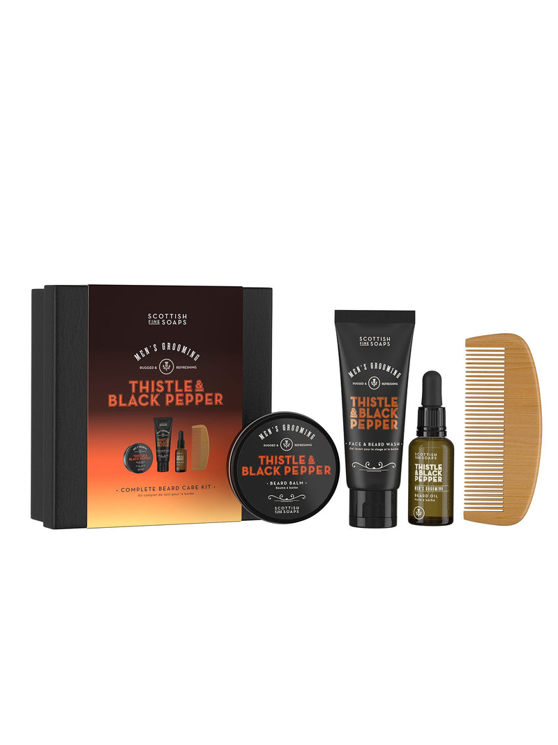 Scottish Fine Soaps Thistle & Black Pepper Beard Care Kit (British brand)