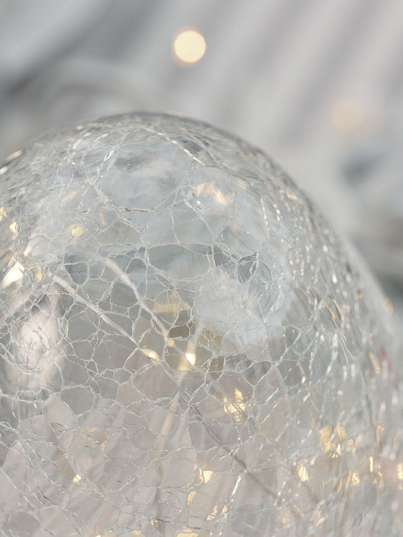 Lights4fun crackle glass egg light 21cm (British brand)