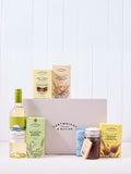 Cartwright & Butler gift box with snacks and wine - British product