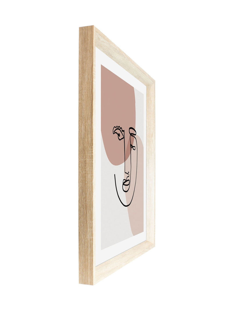 Brookpace Lascelles abstract face wall art 40x50cm - UK version