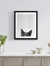 Next Brookpace Lascelles Peeping Cat Scandi Wall Art BlackWhite 40 x 50cm- Buy online at McGrocer
