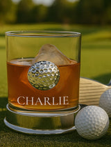 Next Loveabode Natural Personalised Metal Golf Ball Glass Tumbler- Buy online at McGrocer