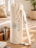 Loveabode personalised lotus flower yoga mat bag cotton canvas (British brand)