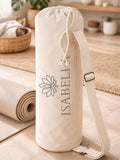 Loveabode personalised lotus flower yoga mat bag cotton canvas (British brand)